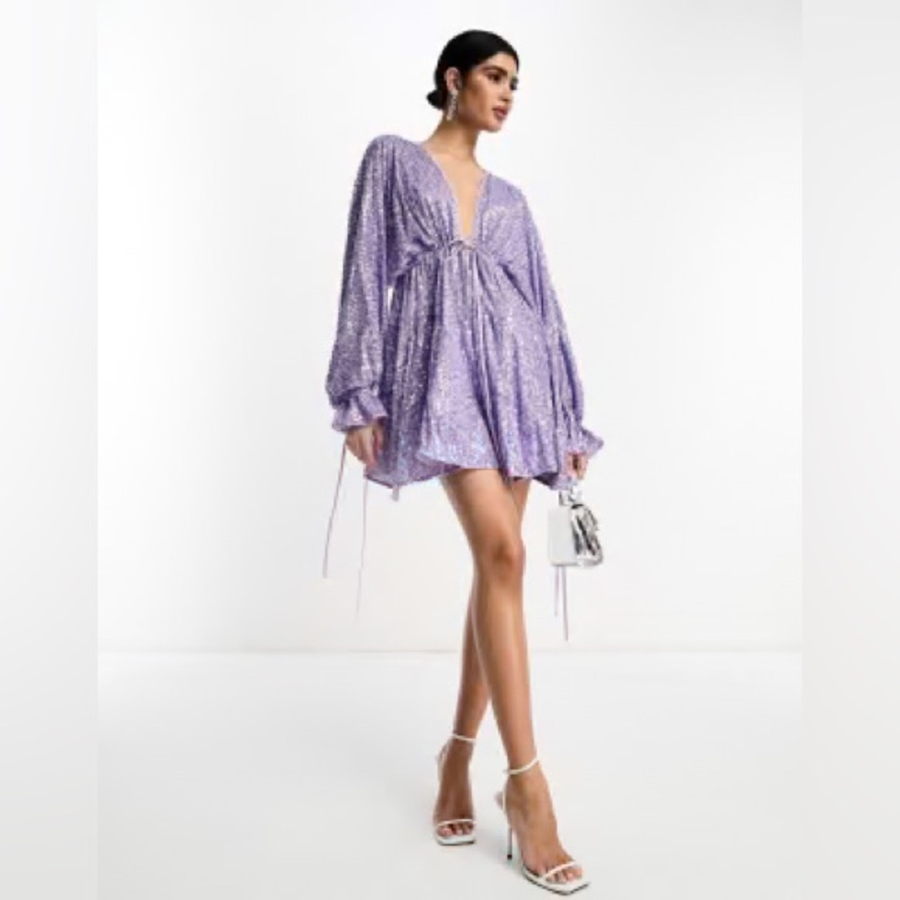 ASOS Lilac Sequin Mini Dress